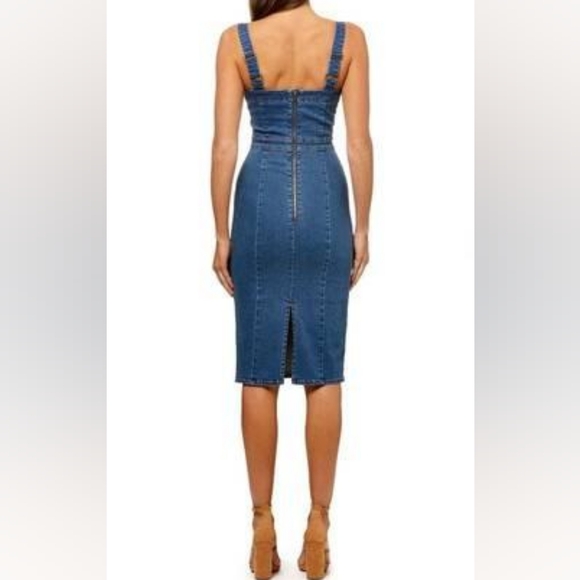 Kookai Australia Casella midi lentgth denim dress EUC size 6 - Picture 5 of 15